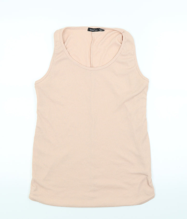 Boohoo Womens Pink Basic Tank Size 12