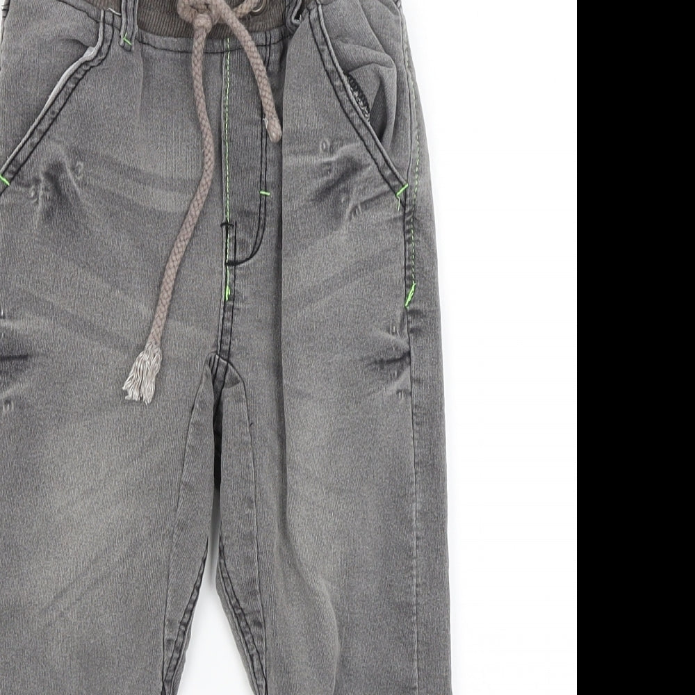 Hullabaloo Boys Grey  Denim Jegging Jeans Size 4-5 Years