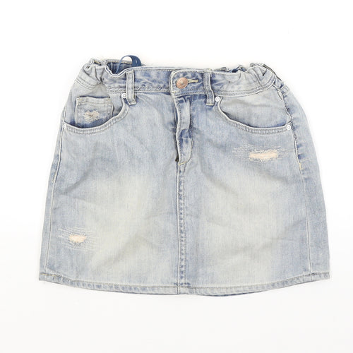 H&M Girls Blue  Denim Mini Skirt Size 10 Years