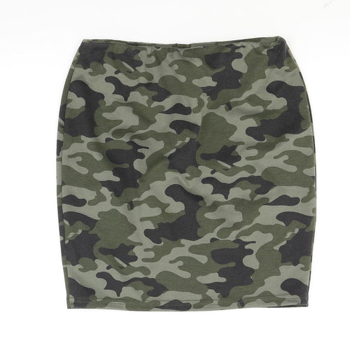 New Look Girls Green Camouflage  Mini Skirt Size 12 Years