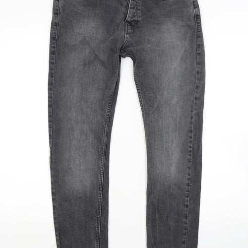 Topman Mens Grey  Denim Skinny Jeans Size 32 L32 in