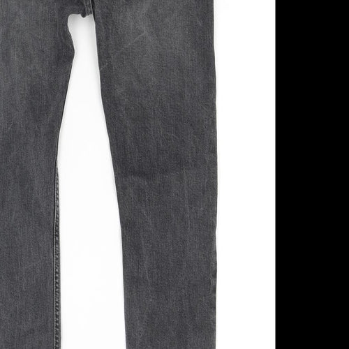 Topman Mens Grey  Denim Skinny Jeans Size 32 L32 in