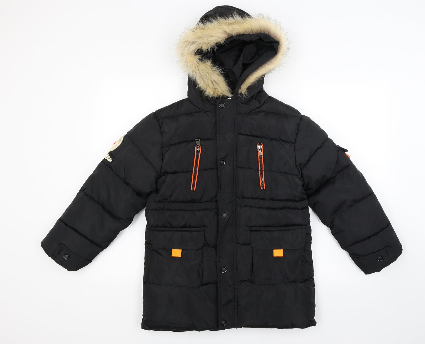 Preworn Mens Black   Parka Coat Size XS