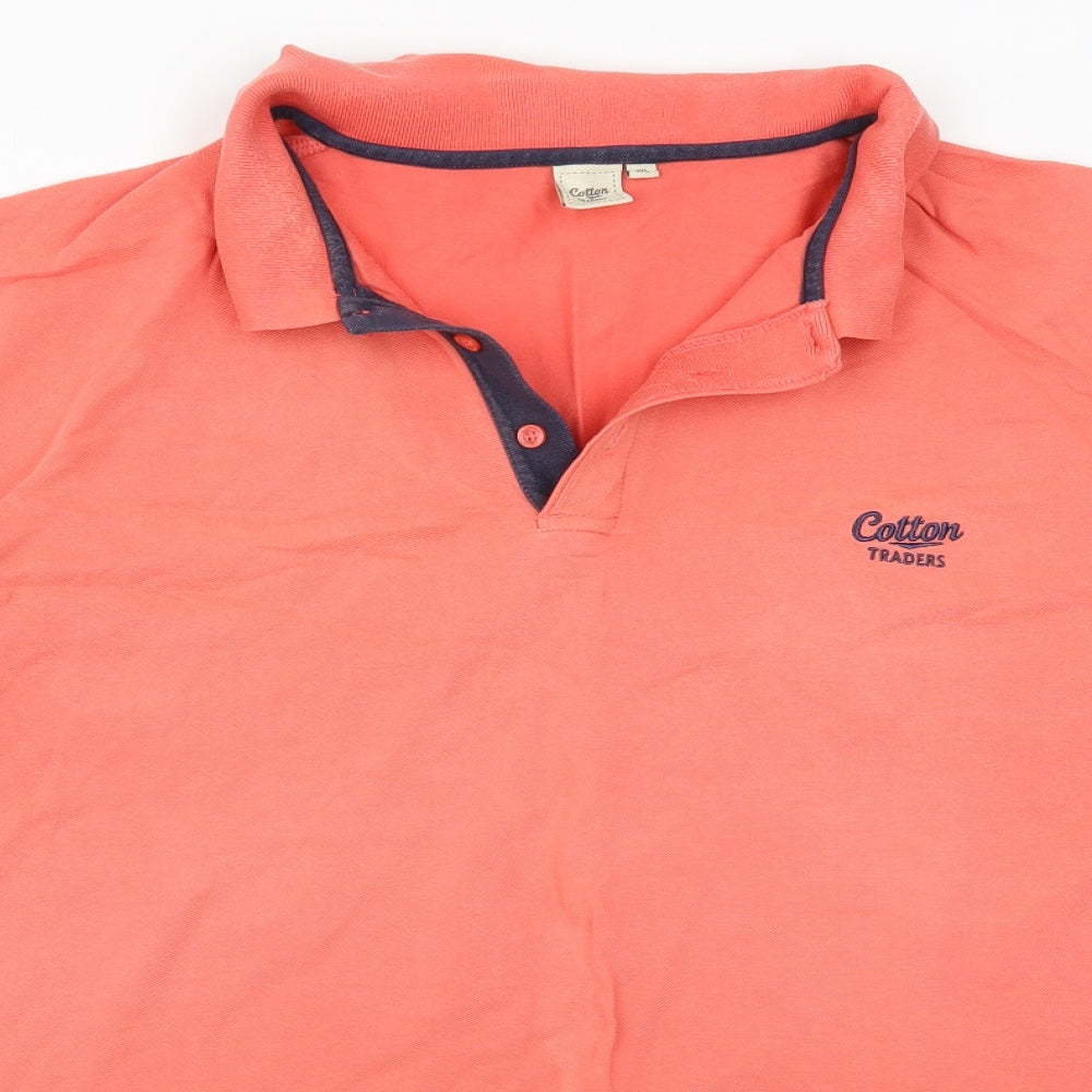 Cotton Traders Mens Orange    Polo Size 3XL
