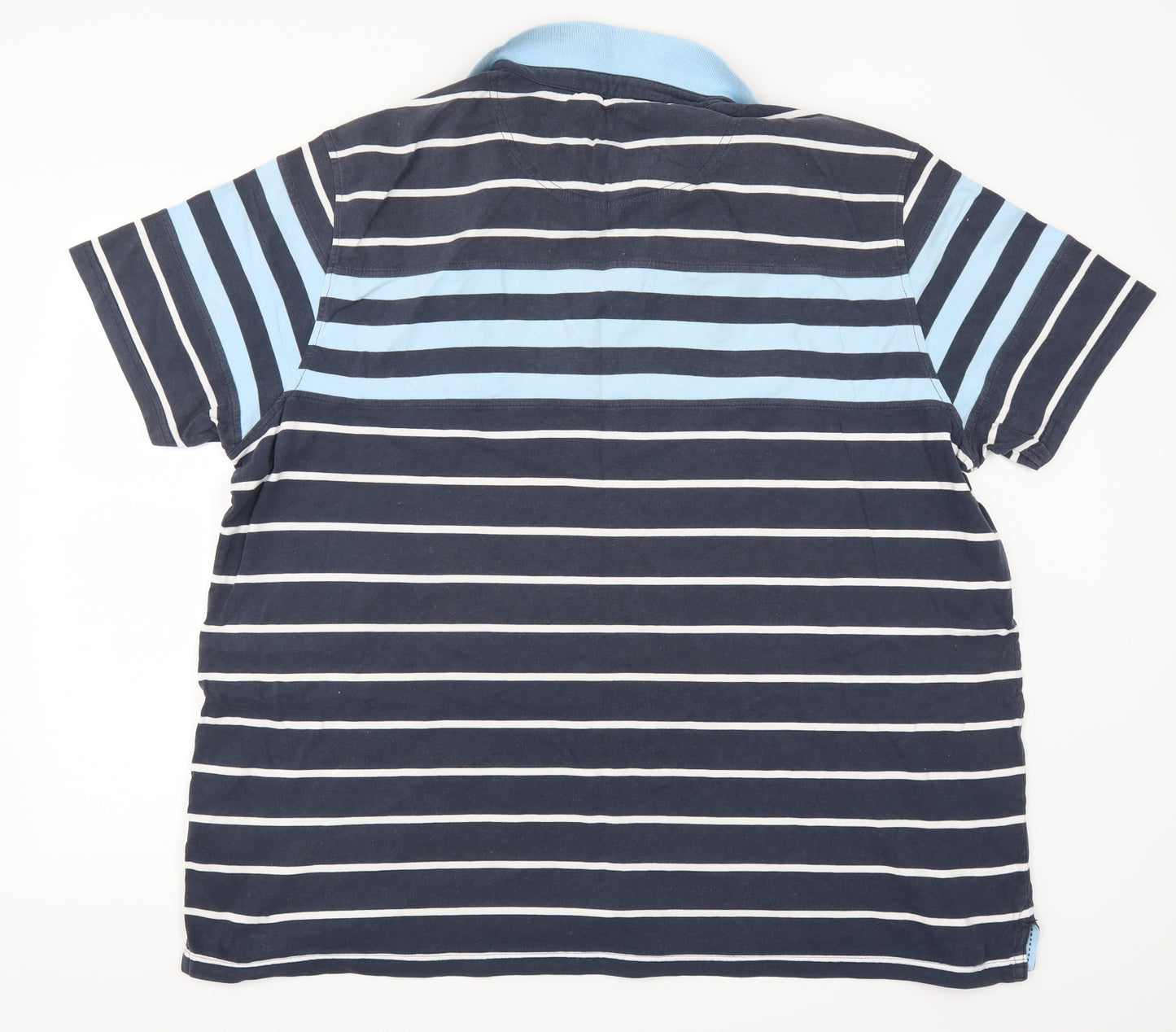 Boston Crew Mens Blue Striped   Polo Size 3XL