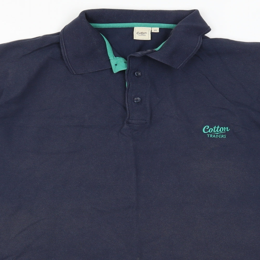 Cotton Traders Mens Blue    Polo Size 3XL