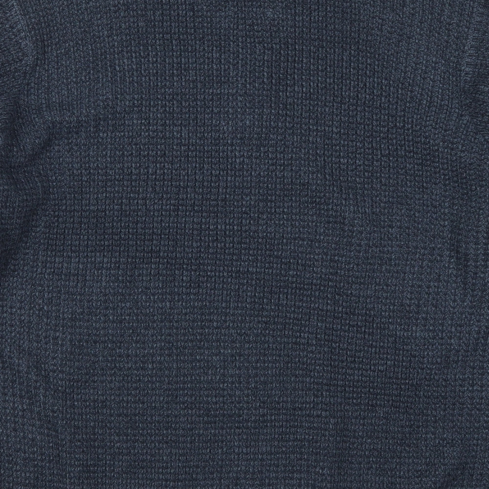 Boston Crew Mens Blue   Henley Jumper Size XL
