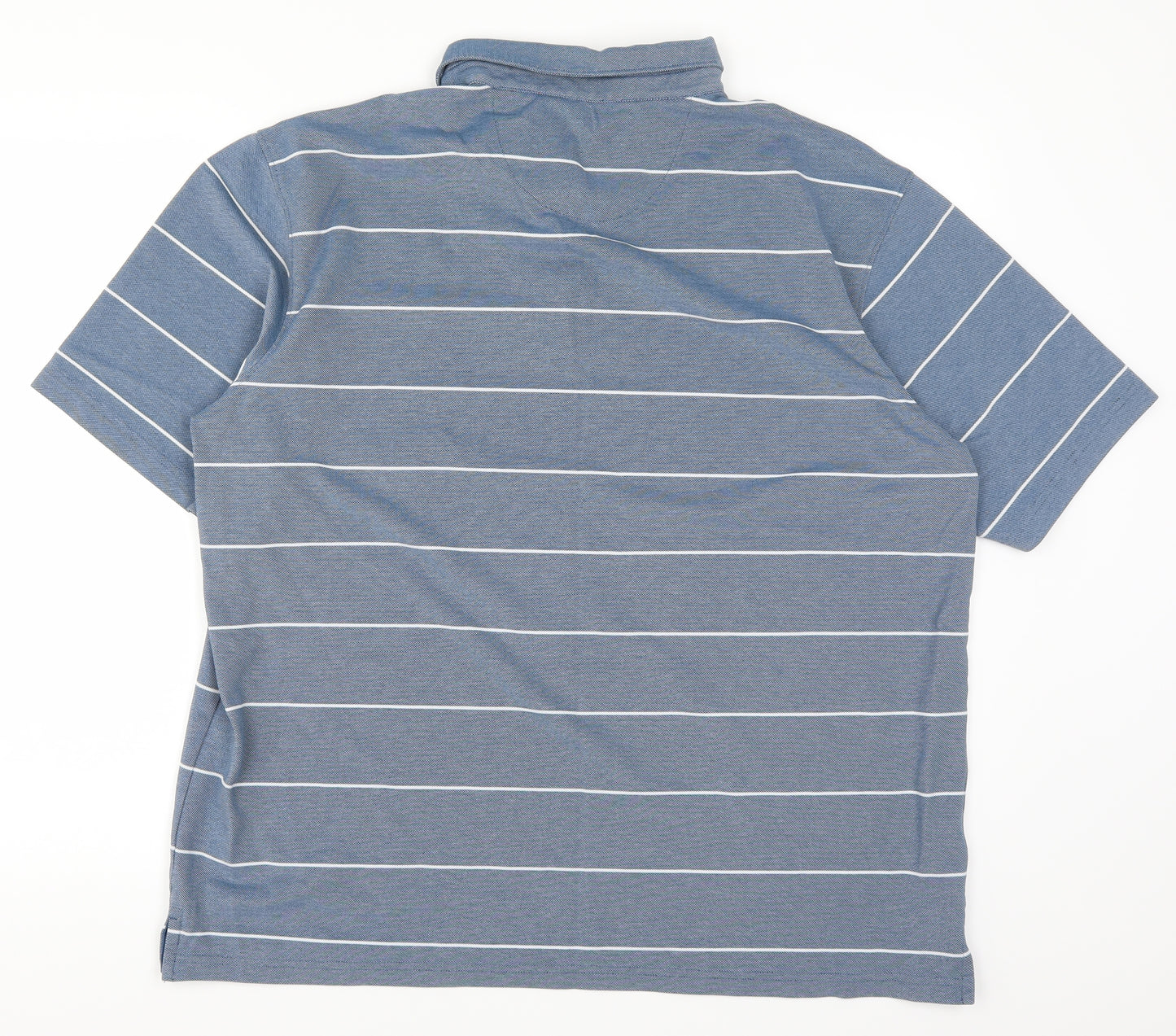 Marks and Spencer Mens Blue Striped   Polo Size XL