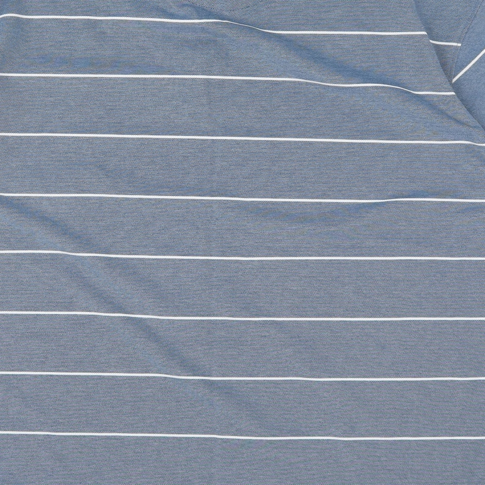 Marks and Spencer Mens Blue Striped   Polo Size XL