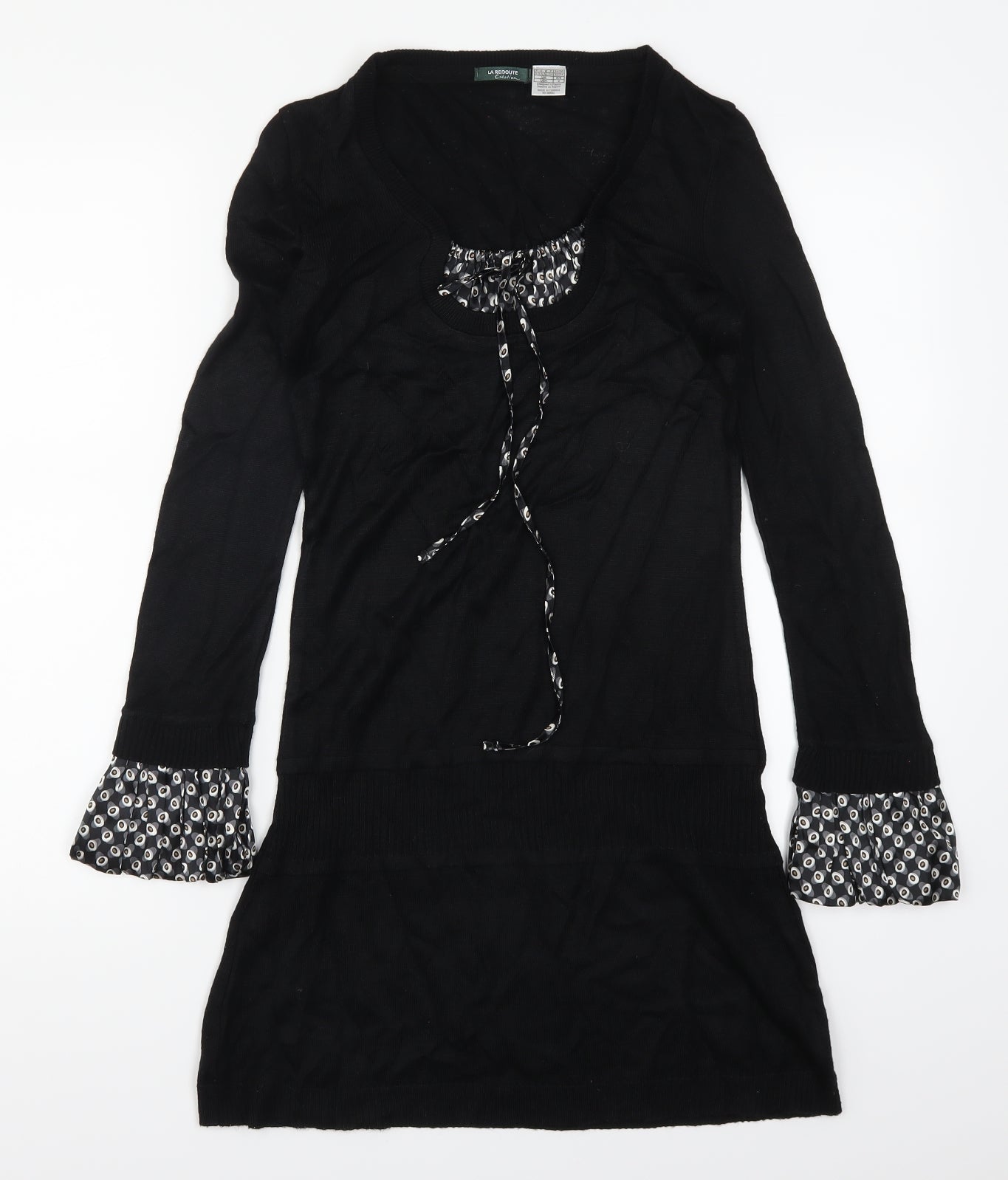 La Redoute Womens Black Geometric  Jumper Dress  Size 6