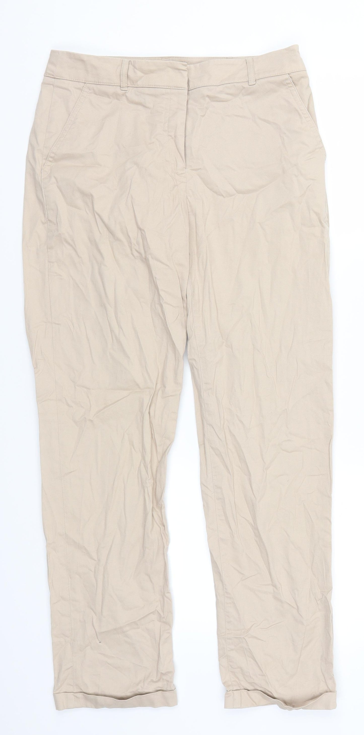 Hobbs Womens Beige   Trousers  Size 8 L26 in