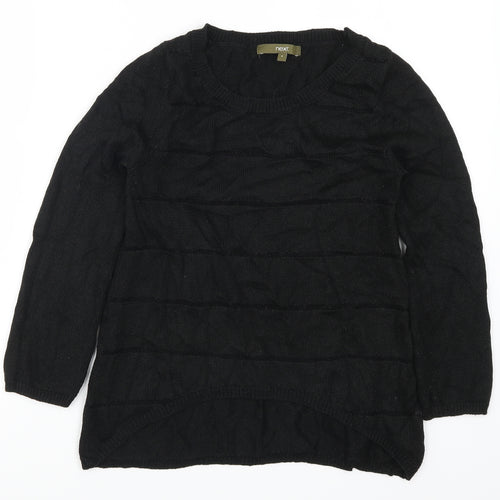 NEXT Womens Black Striped  Pullover Jumper Size 6