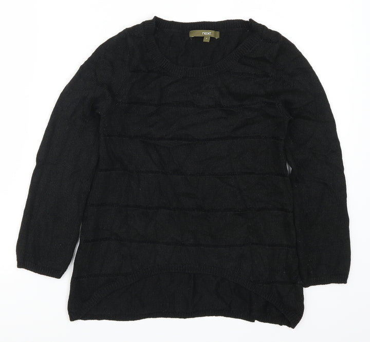 NEXT Womens Black Striped  Pullover Jumper Size 6