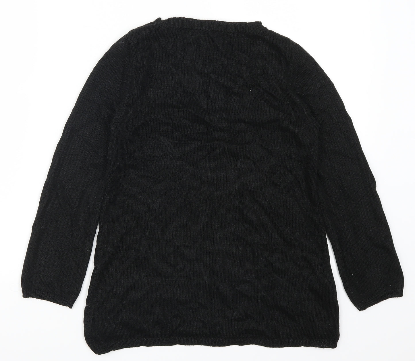 NEXT Womens Black Striped  Pullover Jumper Size 6