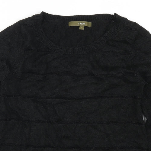 NEXT Womens Black Striped  Pullover Jumper Size 6