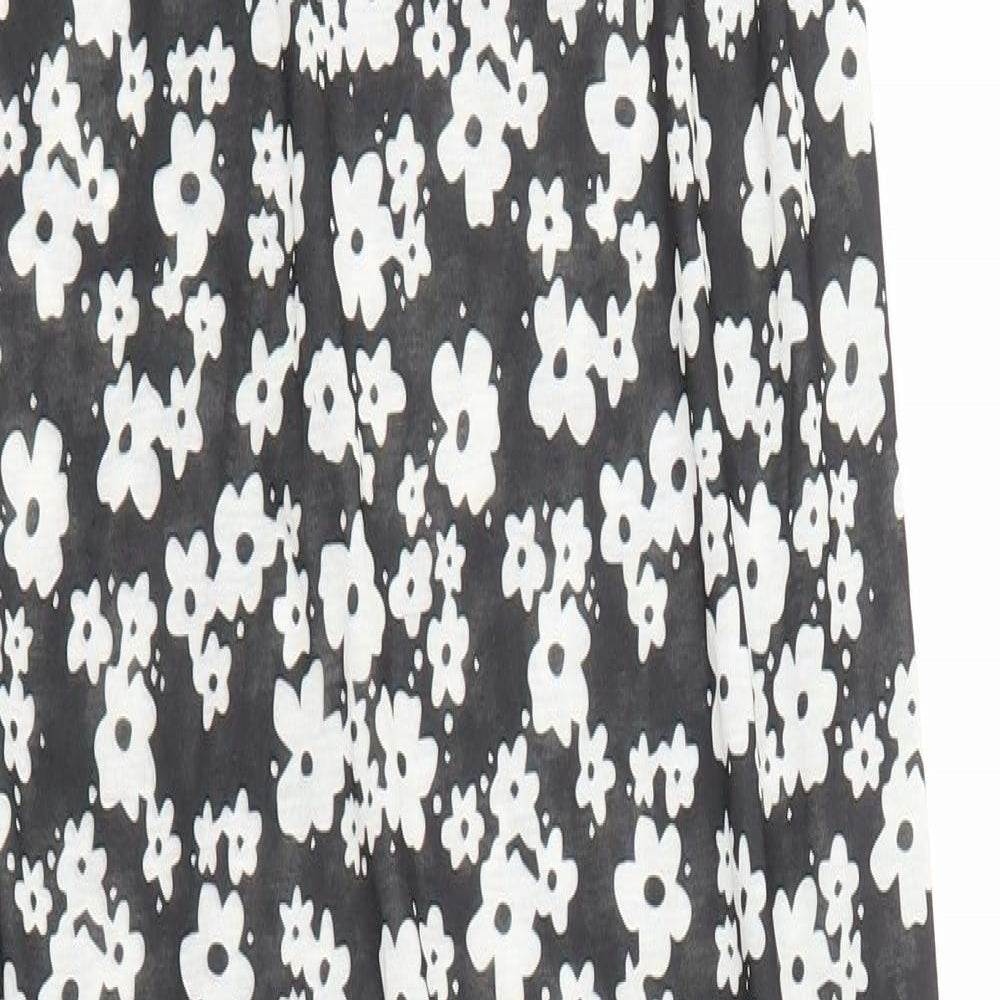 Boohoo Womens Grey Floral  Maxi  Size 18