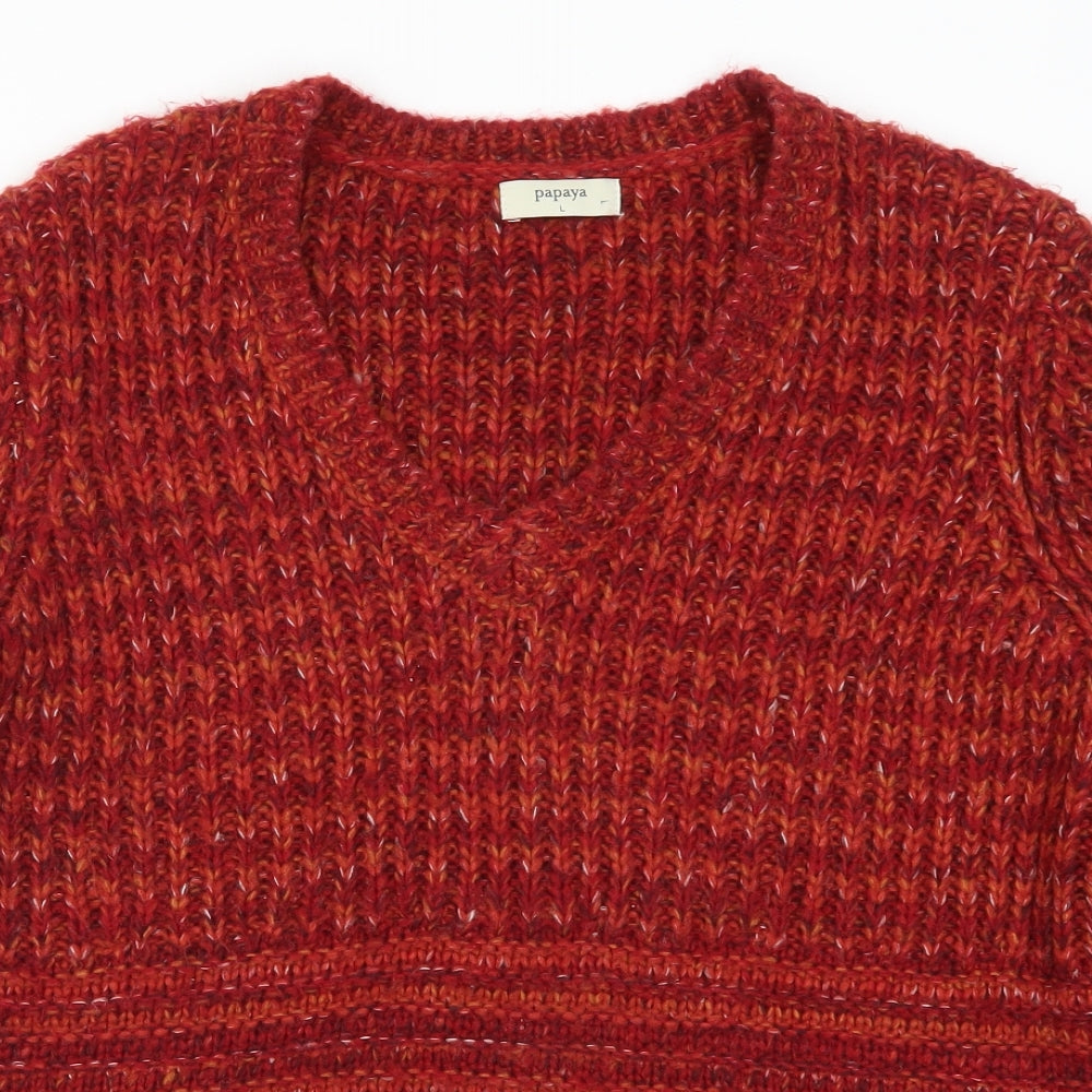 Papaya Womens Red   Pullover Jumper Size L