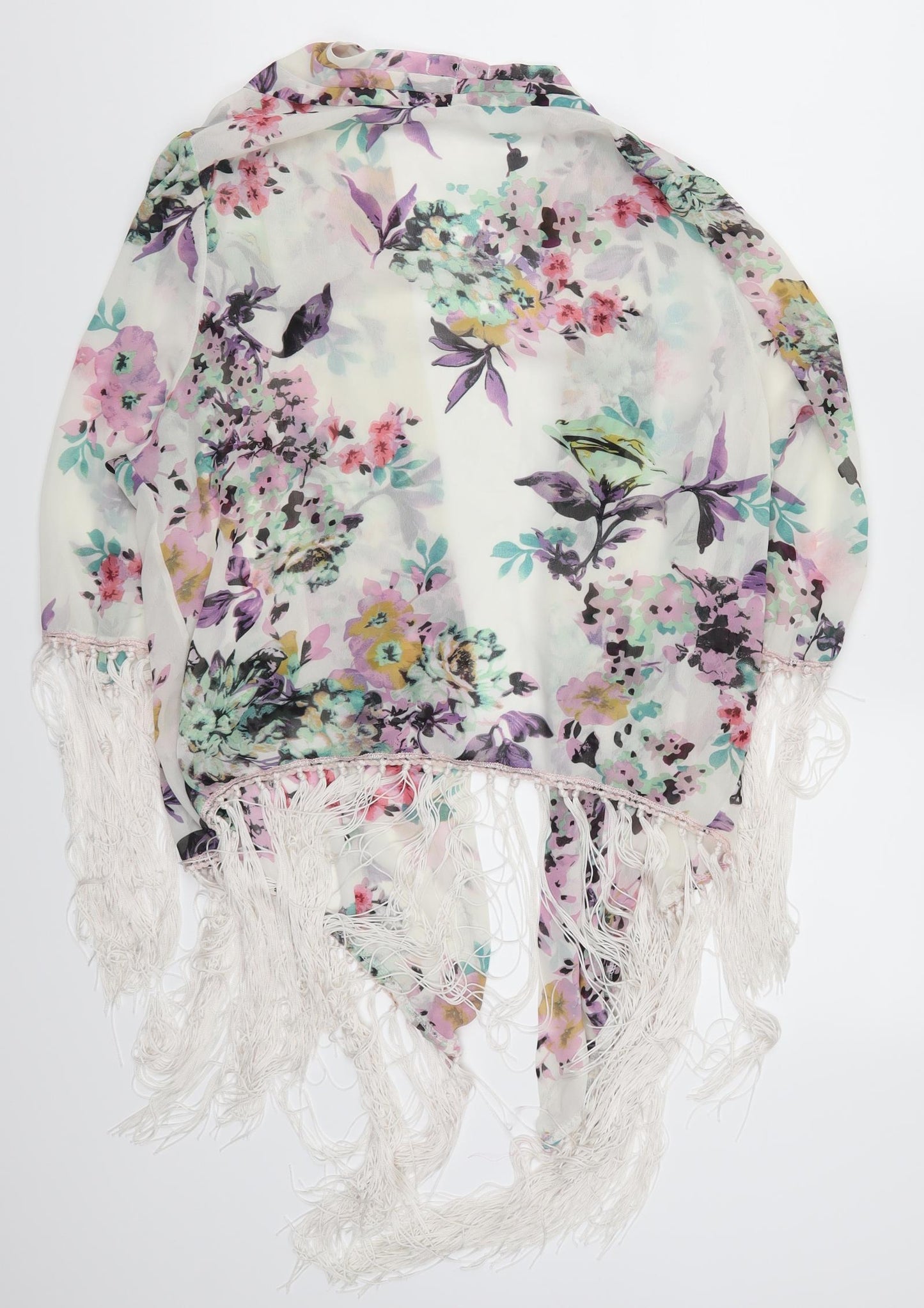 Urban Mist Womens Purple Floral  Kimono Jacket Size L