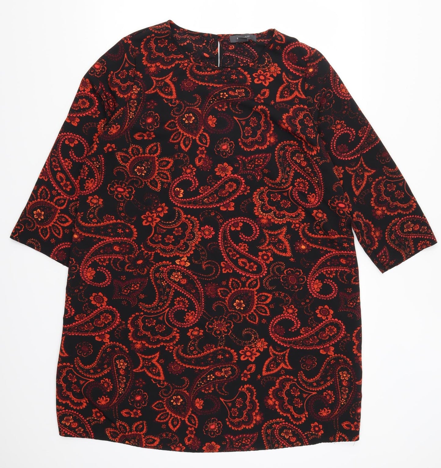 Primark Womens Red Paisley  T-Shirt Dress  Size 18