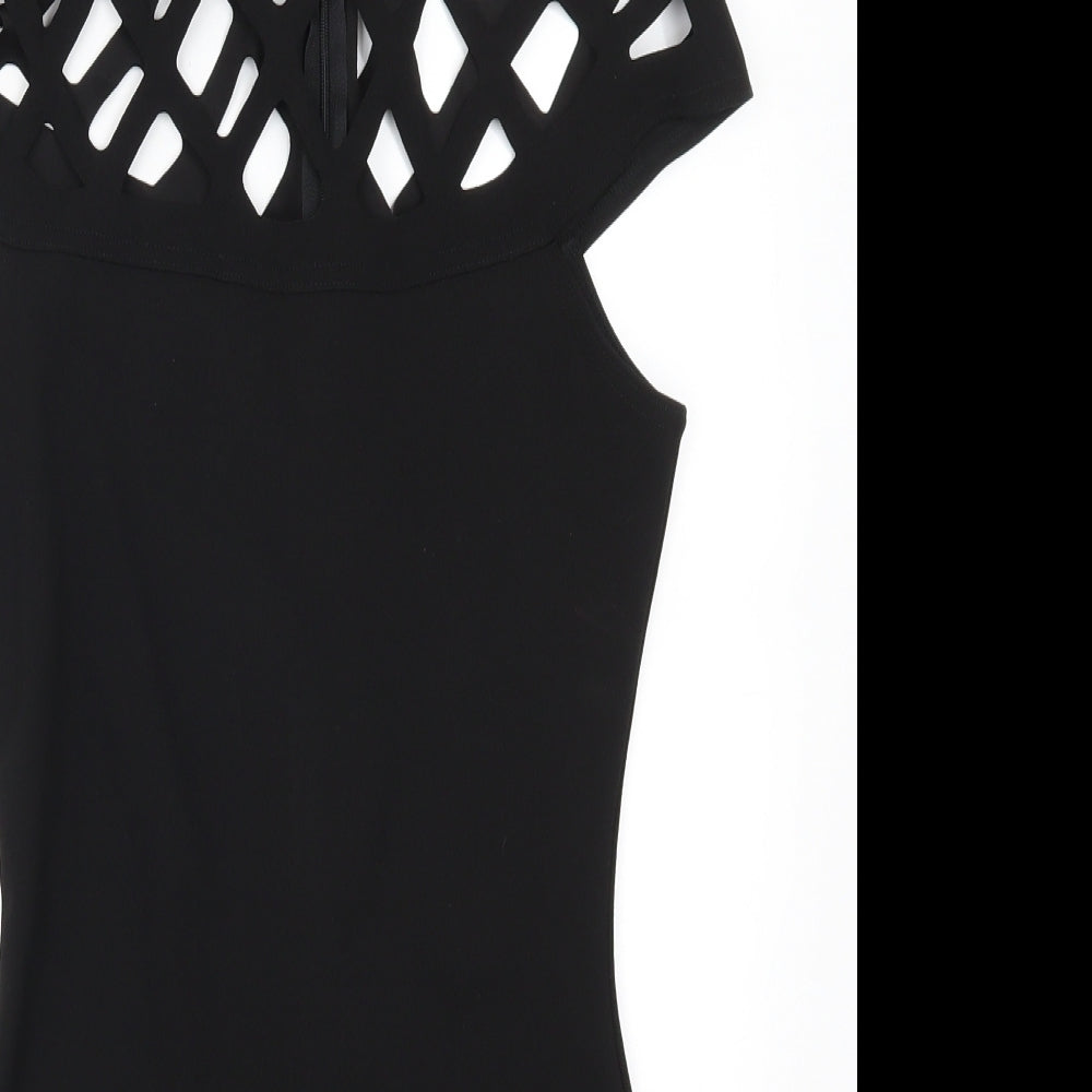 Edge Womens Black   Mini  Size 10  - Cut Out Shoulders