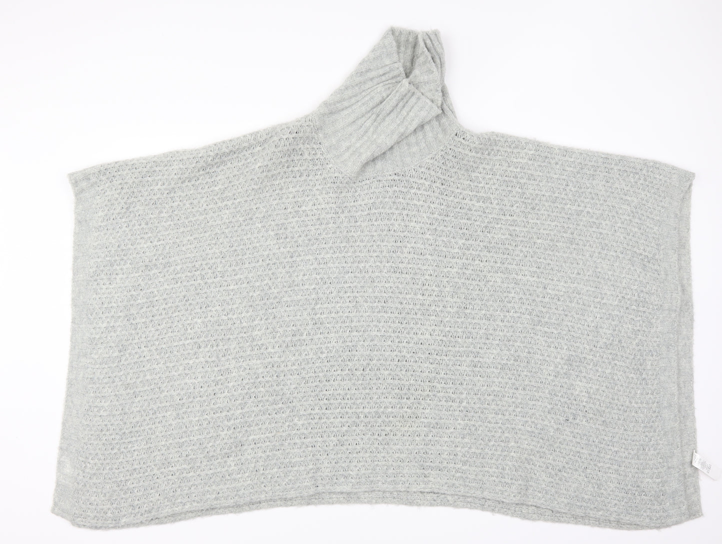 F&F Womens Grey  Knit Jacket Poncho One Size