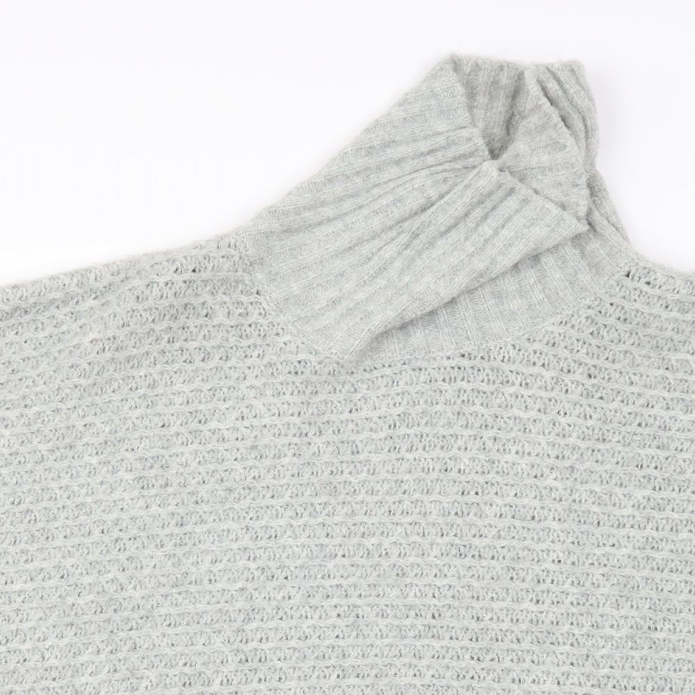 F&F Womens Grey  Knit Jacket Poncho One Size