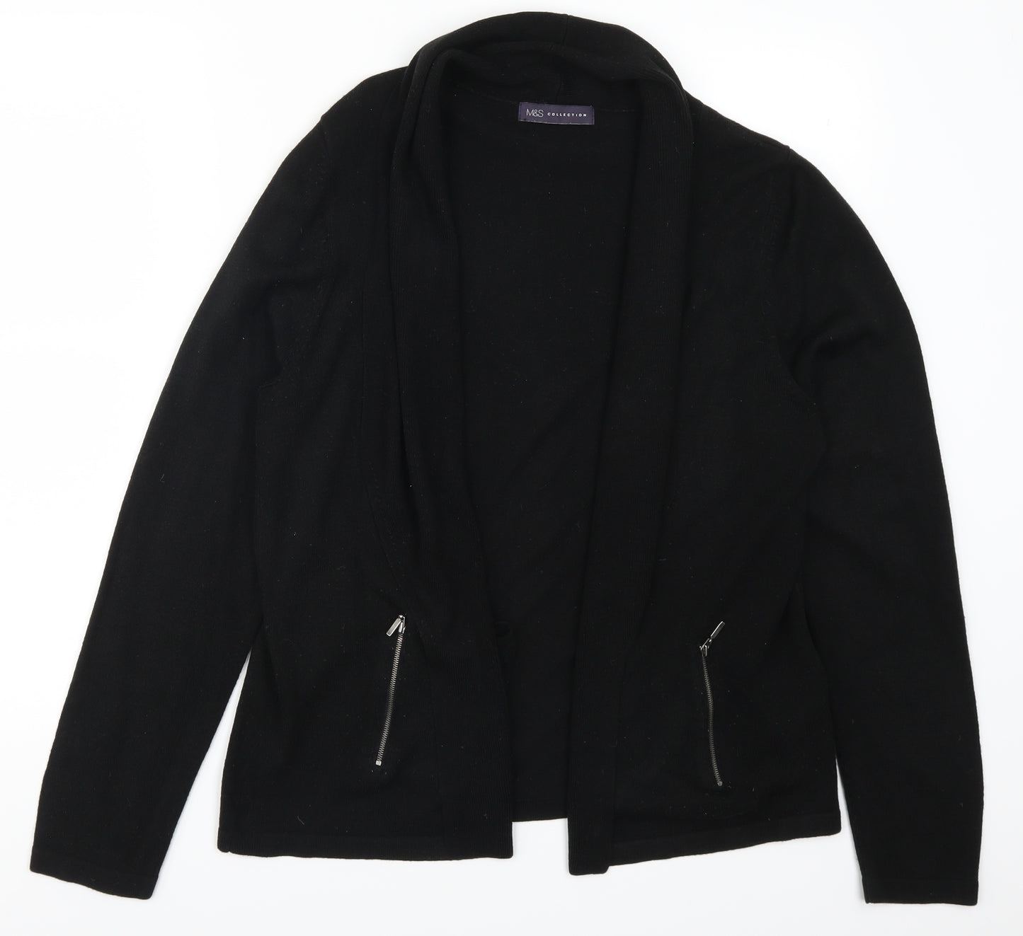 Marks and Spencer Womens Black   Cardigan Jumper Size L