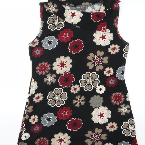 Apricot Womens Black Floral  Mini  Size 16  - Red and Beige Flowers