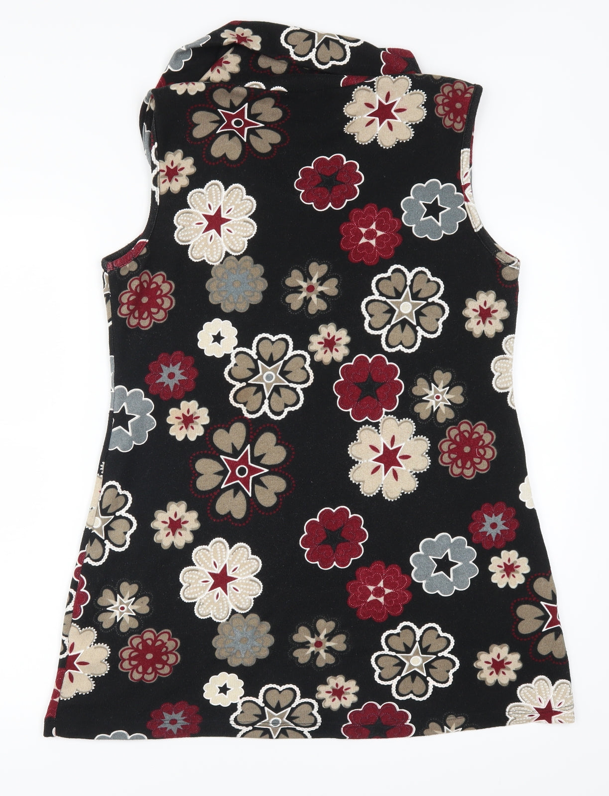 Apricot Womens Black Floral  Mini  Size 16  - Red and Beige Flowers