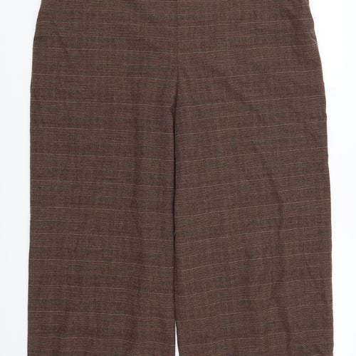 NEXT Womens Brown Check  Trousers  Size 37 in L24 in