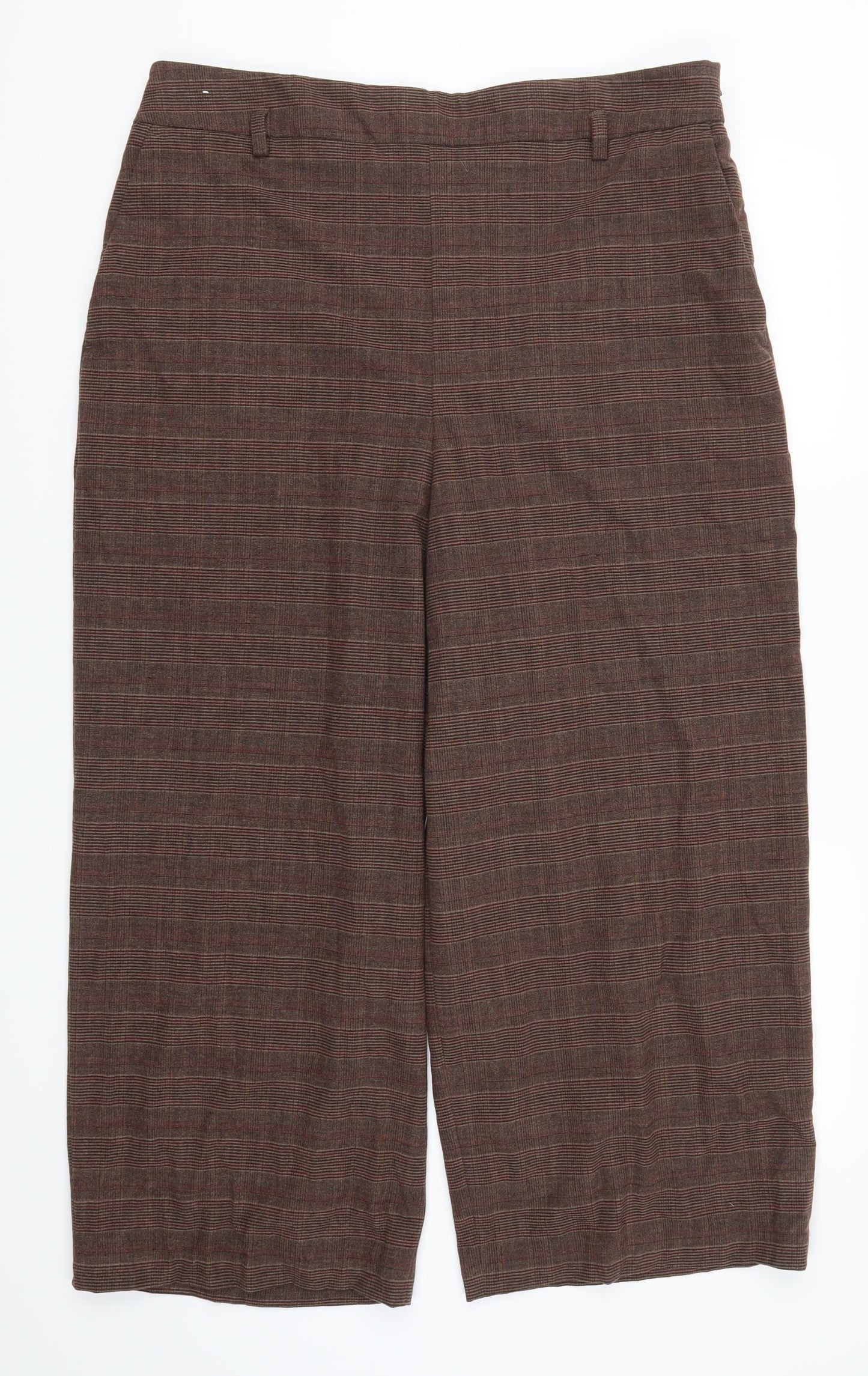 NEXT Womens Brown Check  Trousers  Size 37 in L24 in