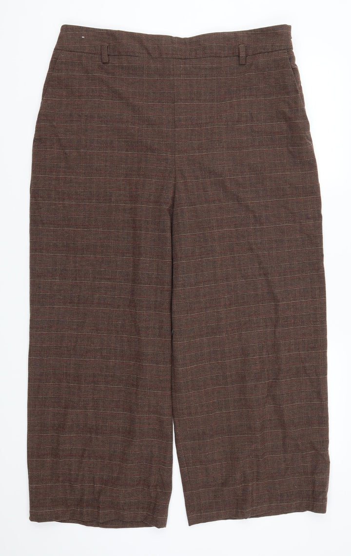 NEXT Womens Brown Check  Trousers  Size 37 in L24 in