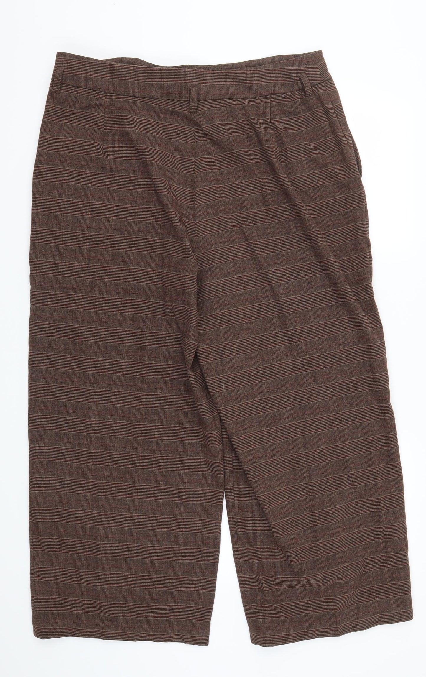 NEXT Womens Brown Check  Trousers  Size 37 in L24 in