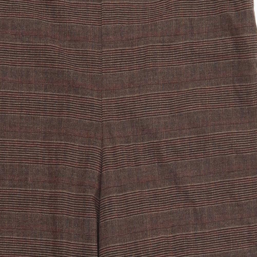 NEXT Womens Brown Check  Trousers  Size 37 in L24 in