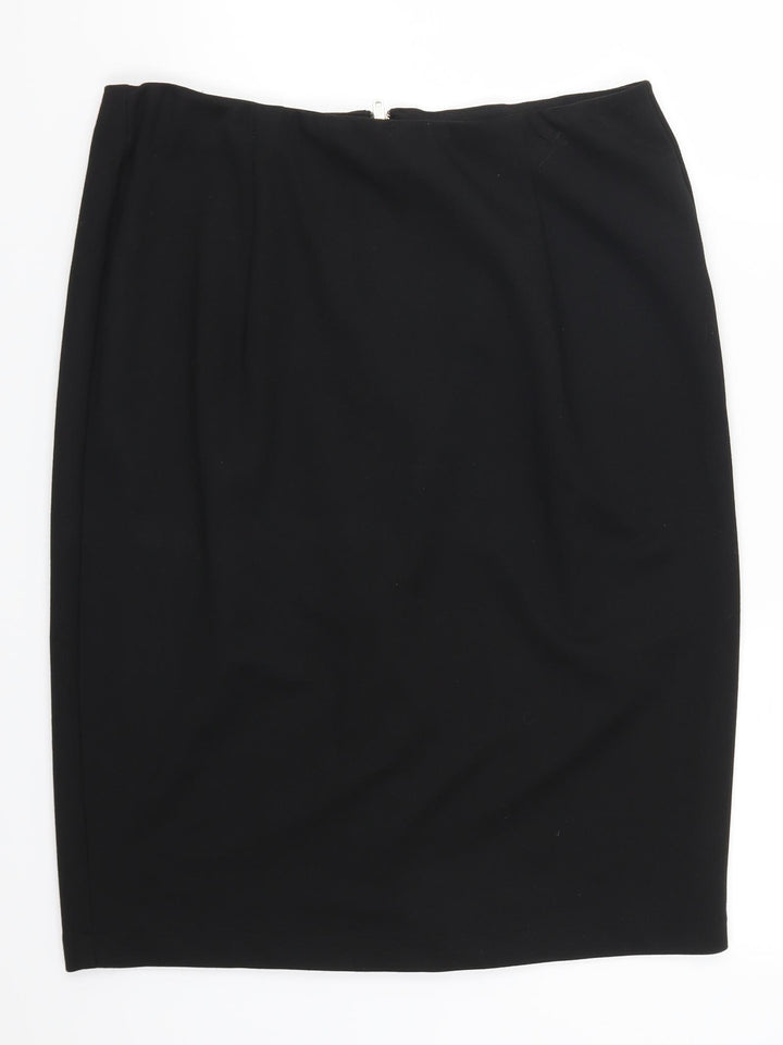 Arlene Phillips Womens Black   Straight & Pencil Skirt Size 33 in