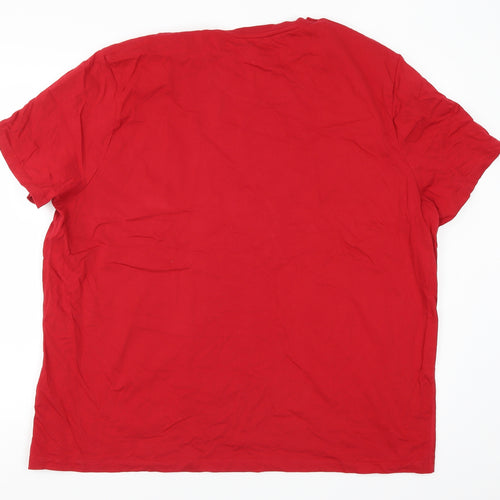 F&F Mens Red    T-Shirt Size 3XL  - Santa Claus