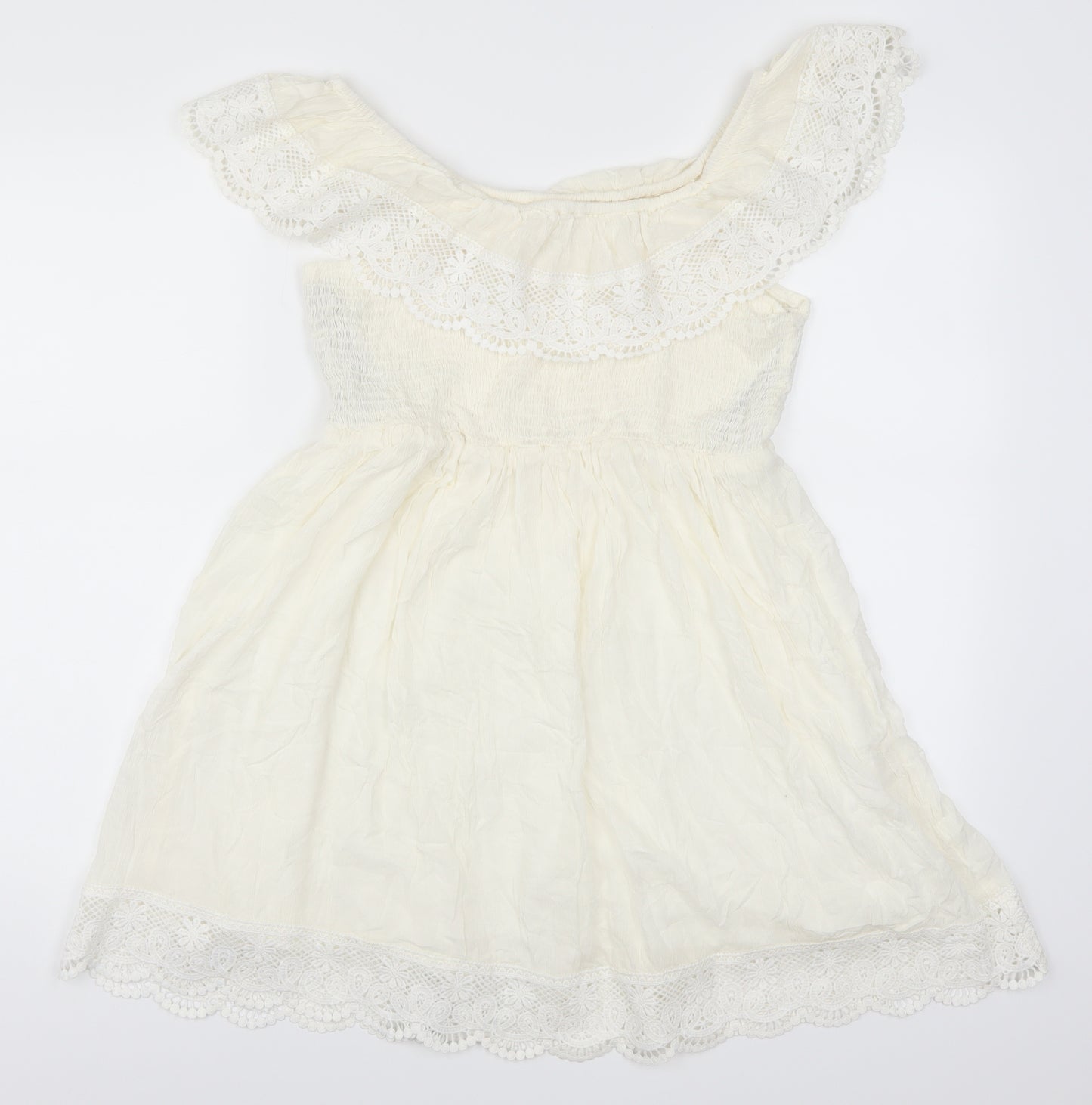 Missguided Womens White   Skater Dress  Size 12