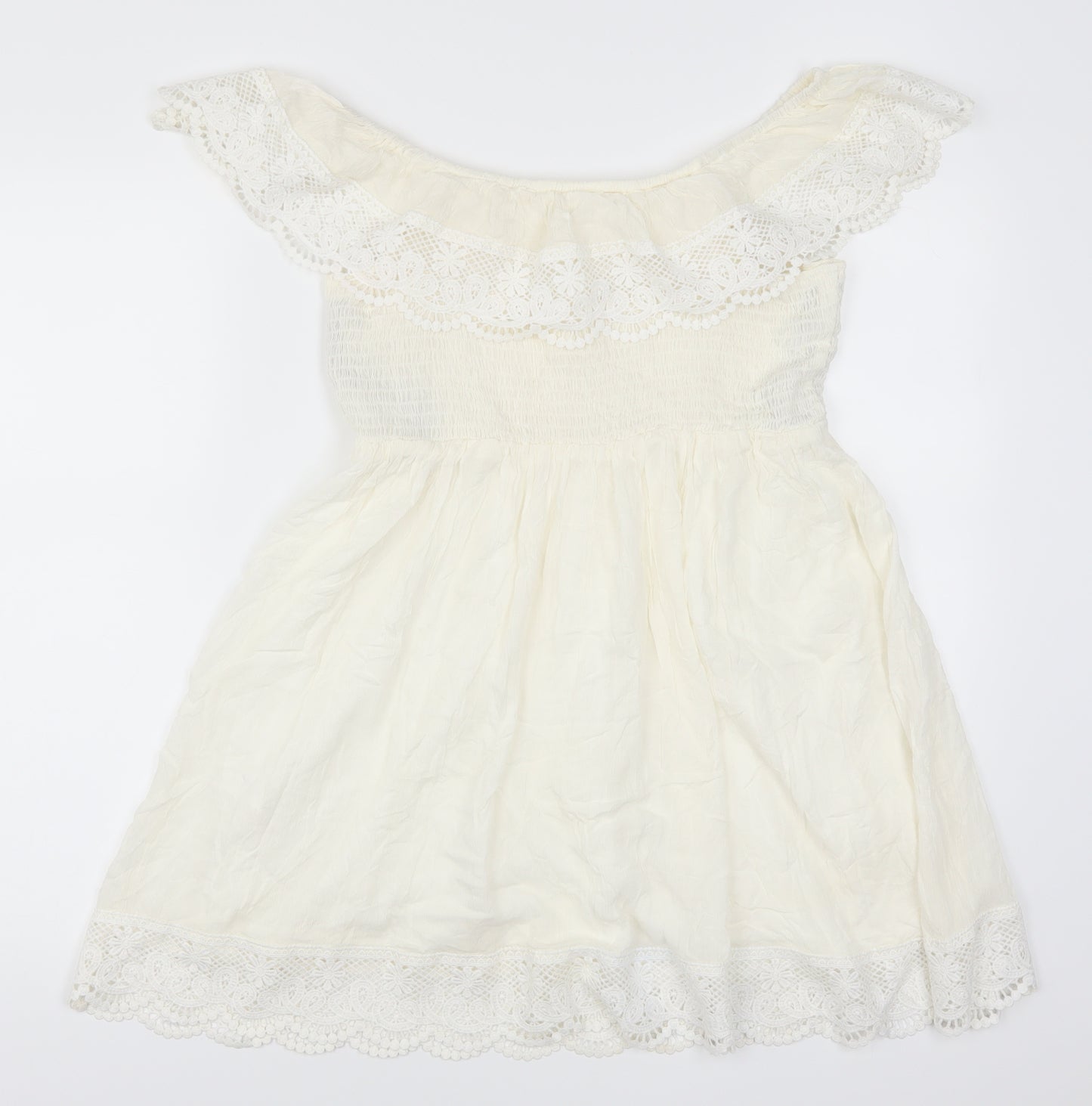 Missguided Womens White   Skater Dress  Size 12