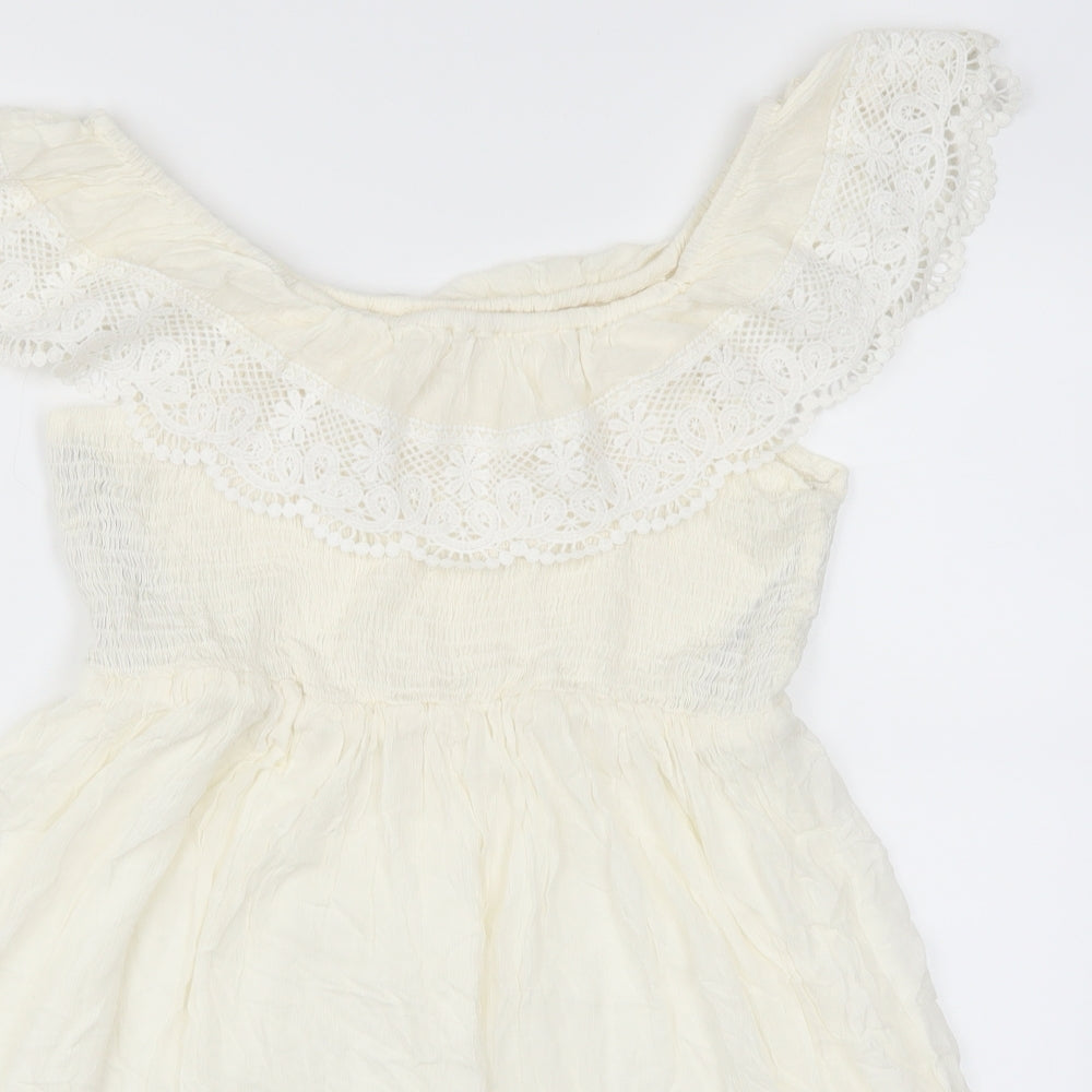 Missguided Womens White   Skater Dress  Size 12