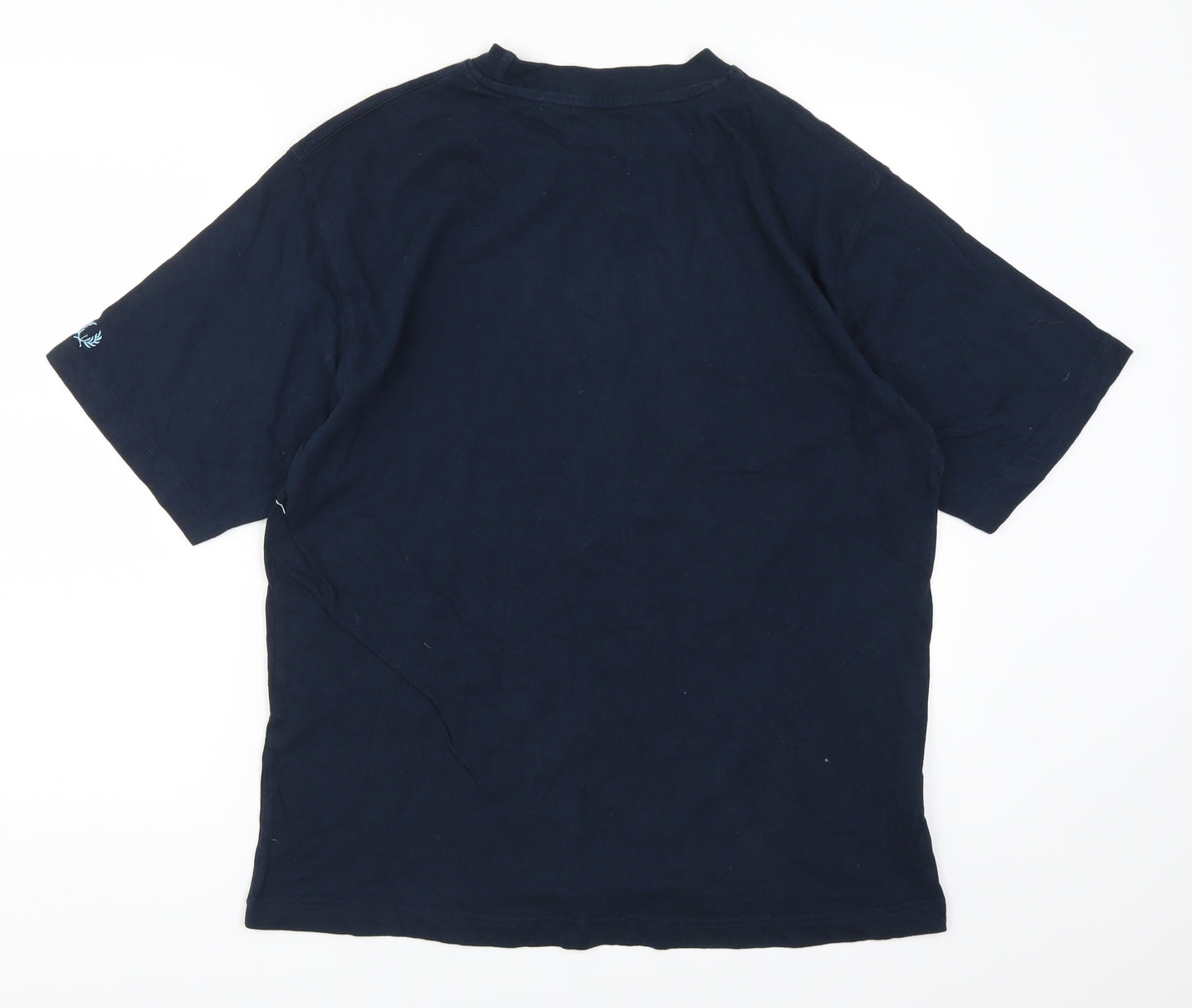 Fred Perry Mens Blue    T-Shirt Size L  - Table Tennis