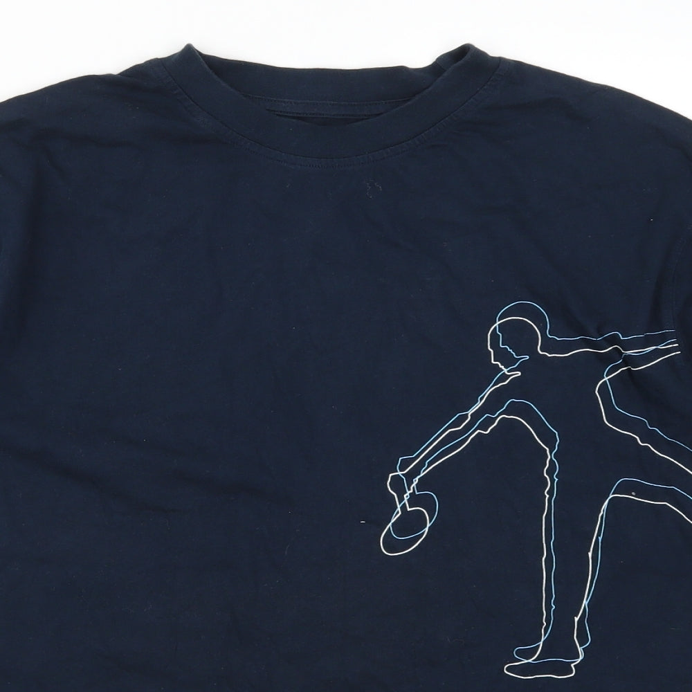 Fred Perry Mens Blue    T-Shirt Size L  - Table Tennis