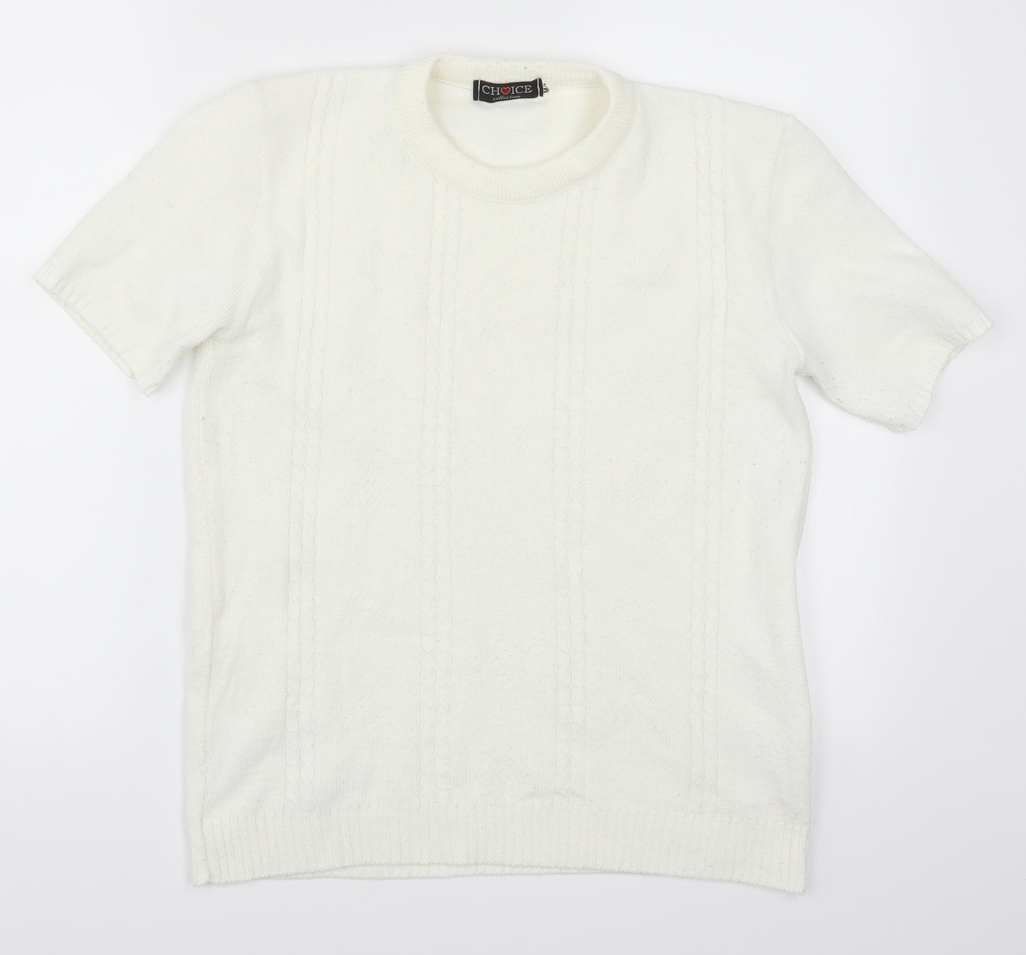 Choice Womens White   Pullover Jumper Size M