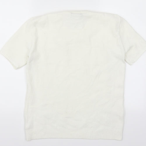 Choice Womens White   Pullover Jumper Size M