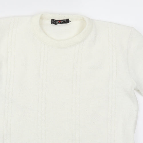 Choice Womens White   Pullover Jumper Size M