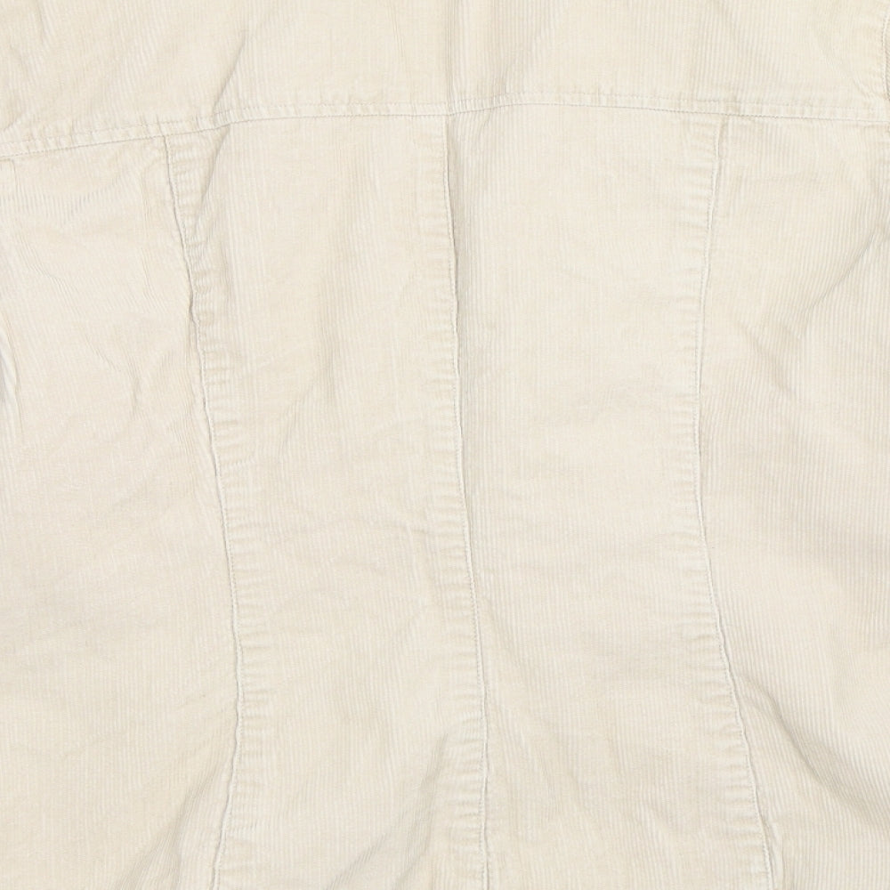 Principles Womens Beige  Corduroy Jacket Coat Size 14