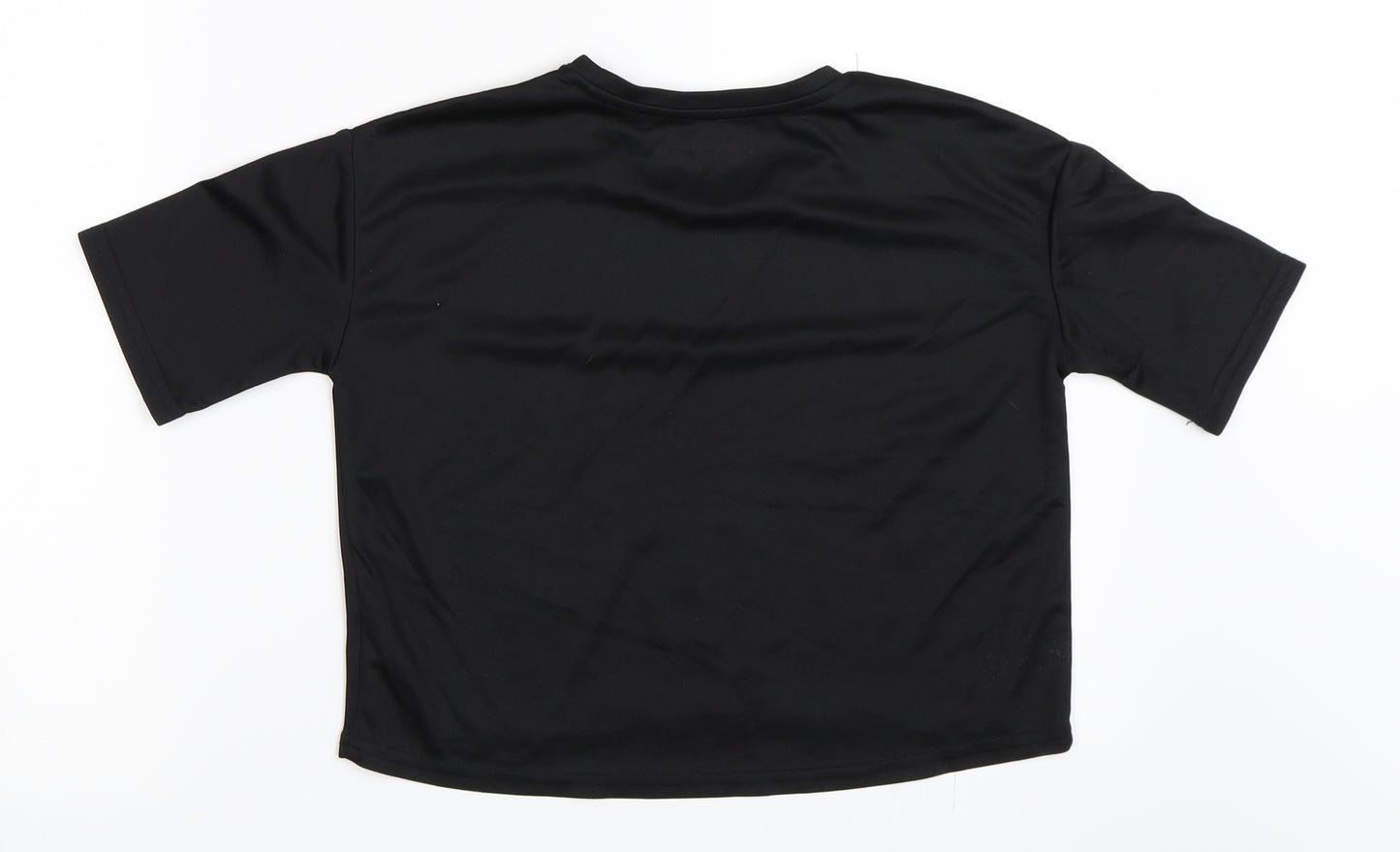 Young Dimension Girls Black   Basic T-Shirt Size 11-12 Years  - Activewear Top