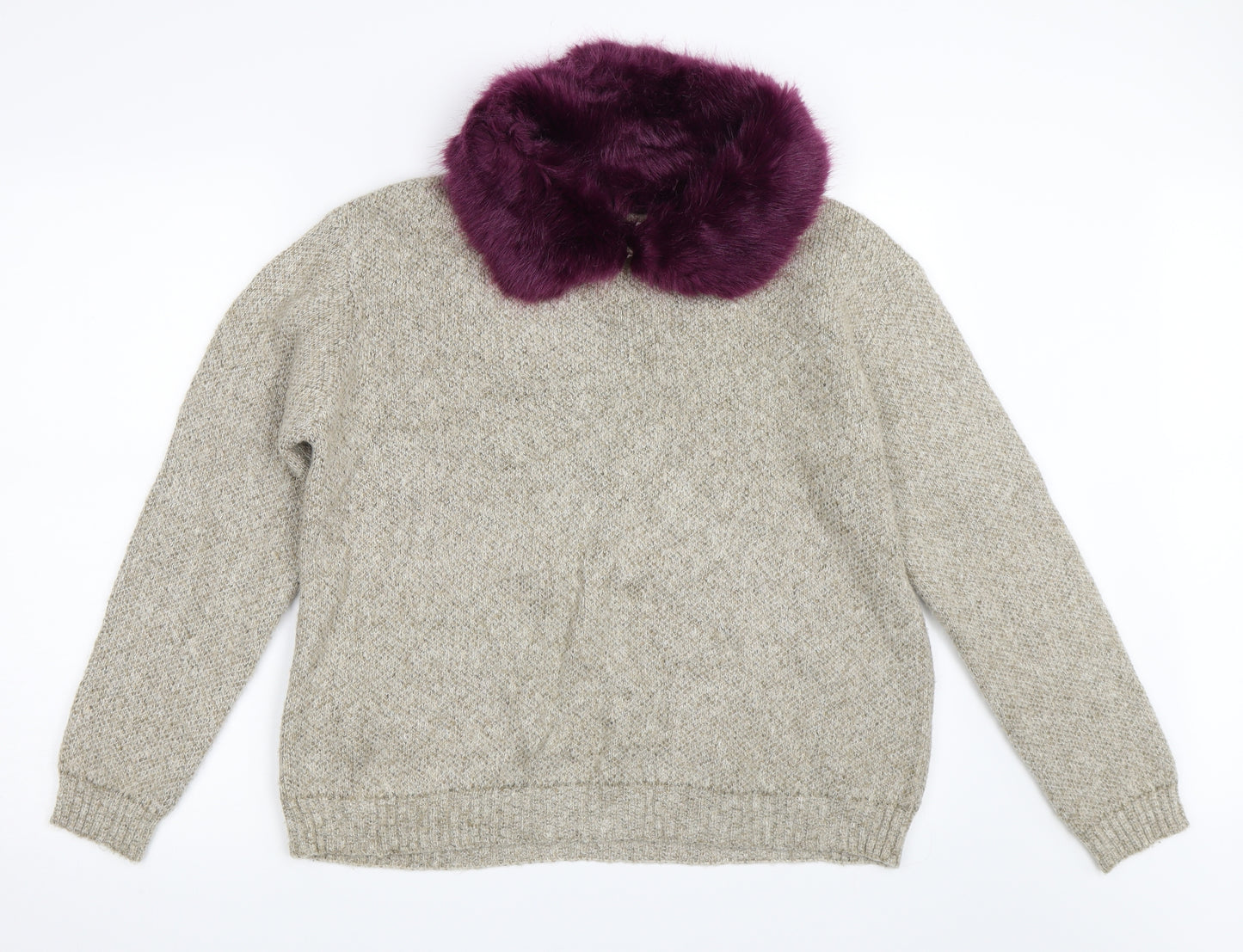 Mango Womens Beige   Pullover Jumper Size M