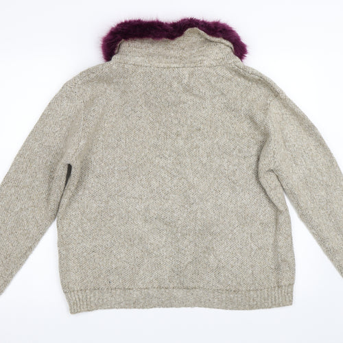 Mango Womens Beige   Pullover Jumper Size M
