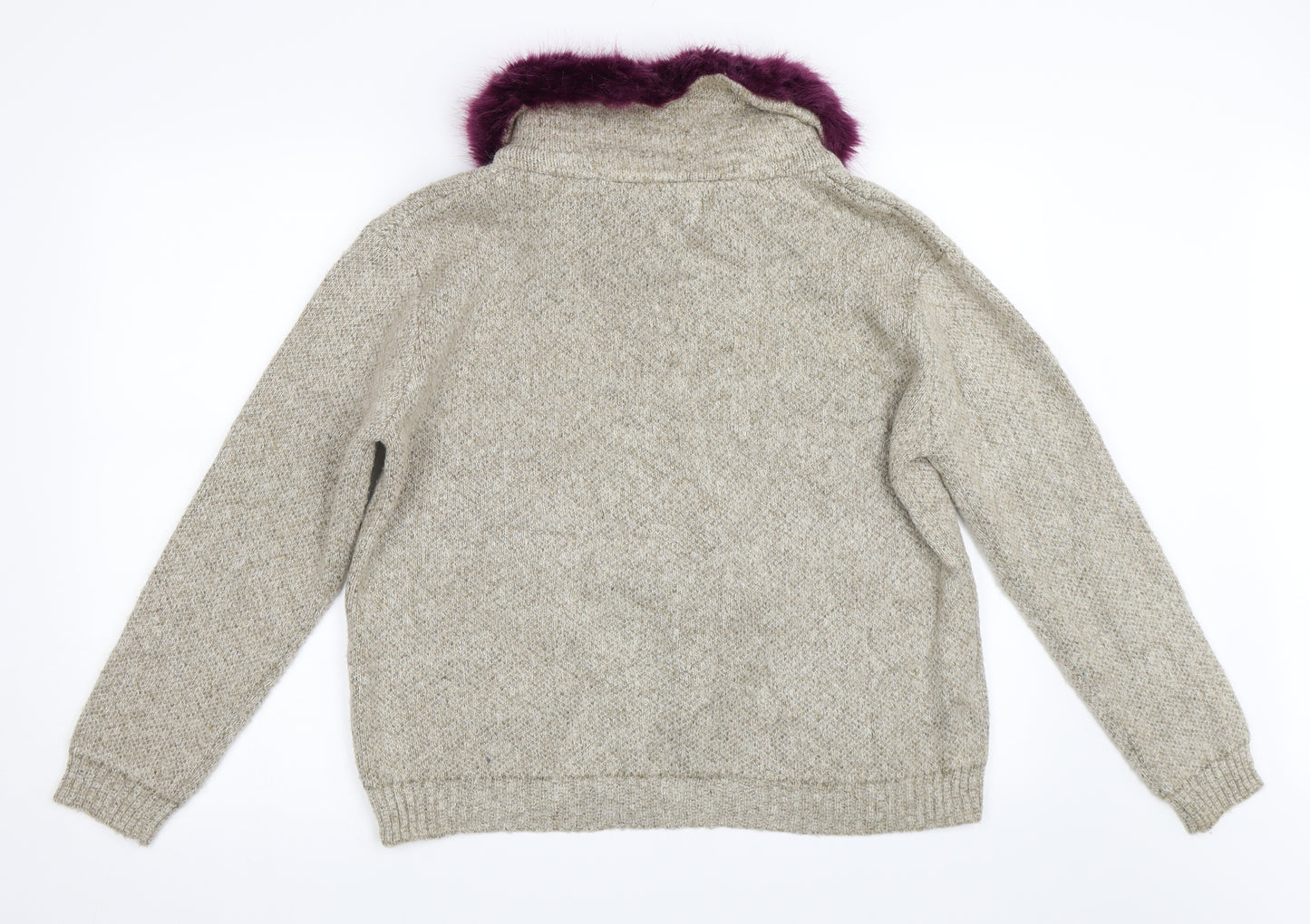 Mango Womens Beige   Pullover Jumper Size M