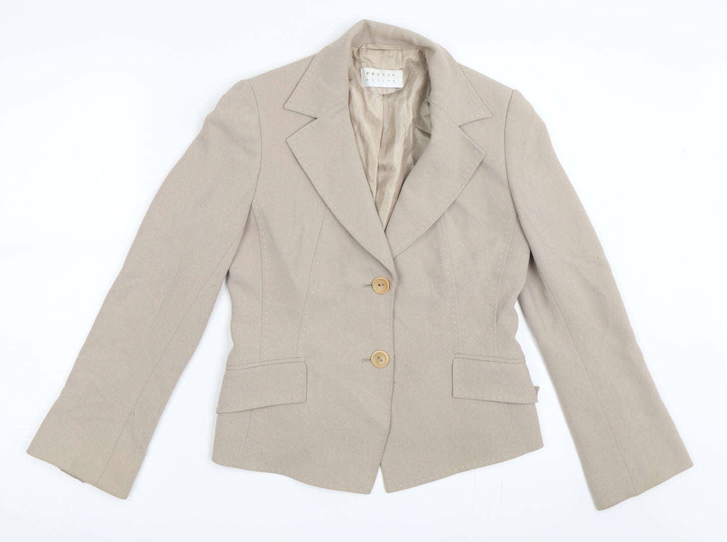 Precis Petite Womens Beige   Jacket Blazer Size 8